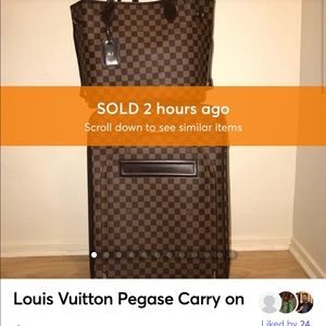 SOLD—Louis Vuitton Pégase Carry on Luggage